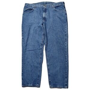 VTG L.L. BEAN Double L Men Size 44X30‎ Tapered Cotton Durable Denim Blue Jeans